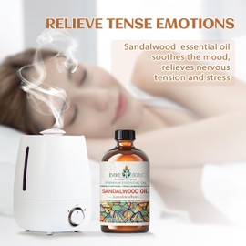 EVOKE OCCU Sandalwood Essential Oils 4 Fl Oz, Pure Sandalwood Oil for Diffuser Candle Soap