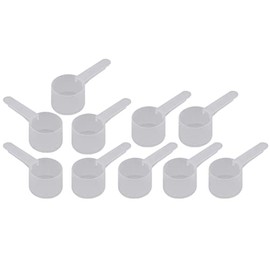 18 mL Plastic Measuring Packaging Scoop (= 3.7 teaspoon/ = 18 cc/ = 0.61 fl oz), Medium Handle - to Measure and Dispense Spices, Granules, Powders, for Seeds Packing (20)