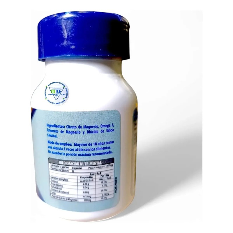 Citrato De Magnesio Con Omega 3 30 Cáps Naturagel