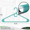 NEATERIZE Ultra Heavy Duty Plastic Clothes Hangers - Aqua -