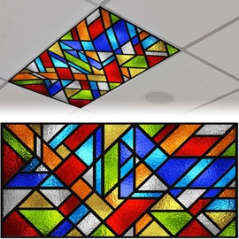 2PCs Magnetic Fluorescent Light Covers for Classroom, Office Drop Ceiling Lights, 4x2Feet (Sybsal Fish)