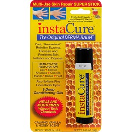 INSTACURE Original Derma Balm Jumbo-Sized Skin Repair Stick w/Manuka Honey. Eczema, Psoriasis Dry Skin Relief. Revive Knuckles Cuticles Lips Hands Knees & Feet. All Natural (1-Pack)