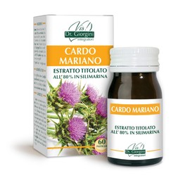 Dr Giorgini Integratore Alimentare, Monocomponenti Erbe Cardo Mariano Estratto Titolato all'80% in Silimarina Pastiglie - 30 g