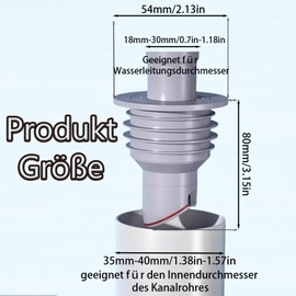 2 x Washing Machine Drain Adapter, Washing Machine Drain Double Connection, 54 x 80 mm Plastic Pipe for Washing Machine Connection, Siphon Washing Machine for Kitchen and Bathroom, Waste Water Hose