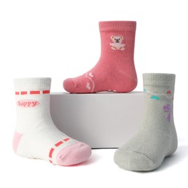 Yafane 12 Pairs Baby Socks Stopper Socks Cotton Crawling Socks ABS Children's Socks Non-Slip for 0-7 Years Toddlers Boys Girls, Multicoloured 9