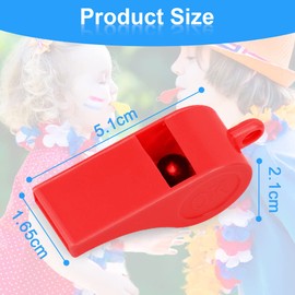 Vicloon Plastic Whistles Children, Pack of 60 Sports Whistles in Training, Sports Whistles with Lanyard for School Sports, Football, Students, Children