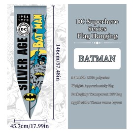 Anime Hero Banner Flag 1PC, Superhero Series Anime Character Hanging Pennant Flag Birthday Party House Cool Style Background Decor