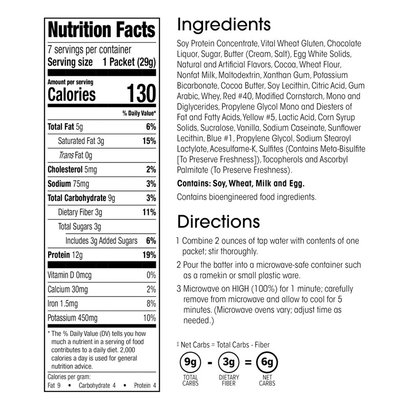 WonderSlim Protein Cake Mix, Double Chocolate, 12g Protein, Low Carb