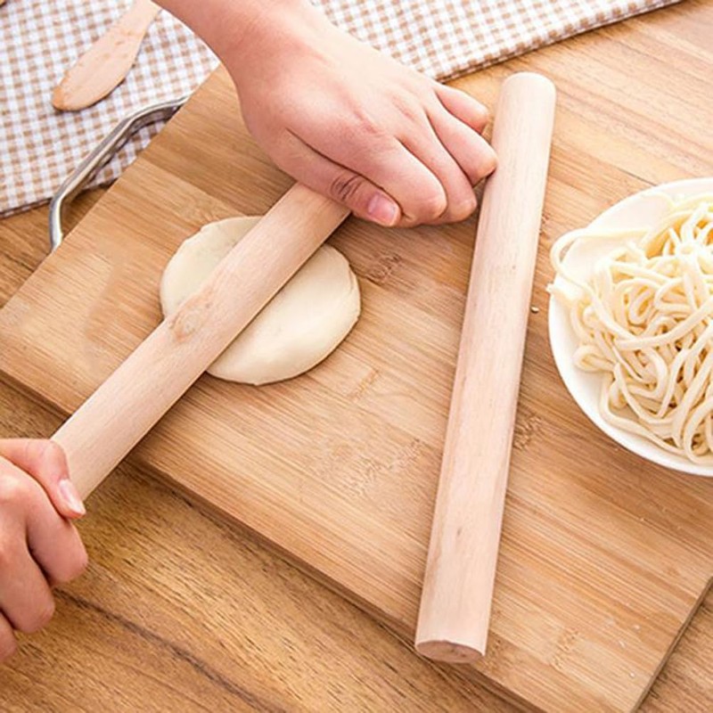 PRETYZOOM Wood Rolling Pin Small Rolling Pin Gnocchi Pasta Dumplings