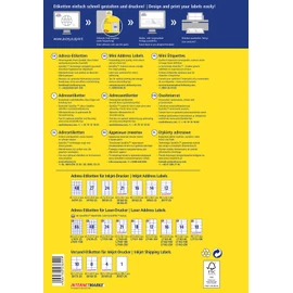 Avery Zweckform J8651-25 Mini Labels, 38 x 1 x 21.2 mm, 25 Sheets
