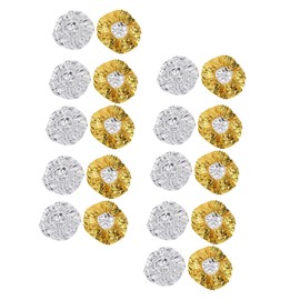 Baluue 20pcs Aluminum Foil Caps for Deep Conditioning Heat Thermal Cap Reusable Hair Processing for Salon and Home Use Elastic Shower