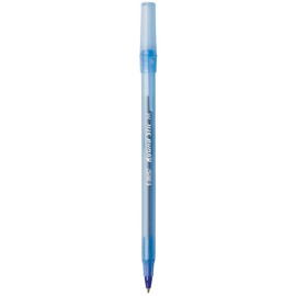 BIC Round Stic Xtra Life Ballpoint Pen, Medium Point (1.0mm), Blue, 12-Count