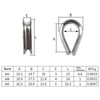 20Pcs M3 Cable Thimble,Stainless Steel Wire Rope Thimbles,Cable Lug Heart