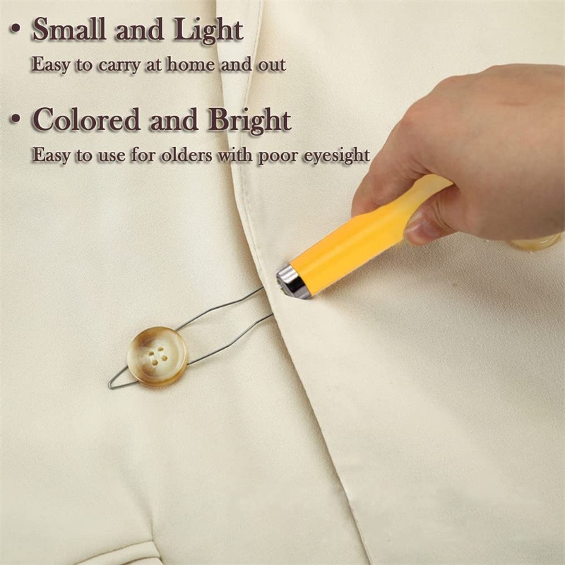 DHinkyoung 2 Pcs Button Hooks, One Hand Buttons Aids, Bright