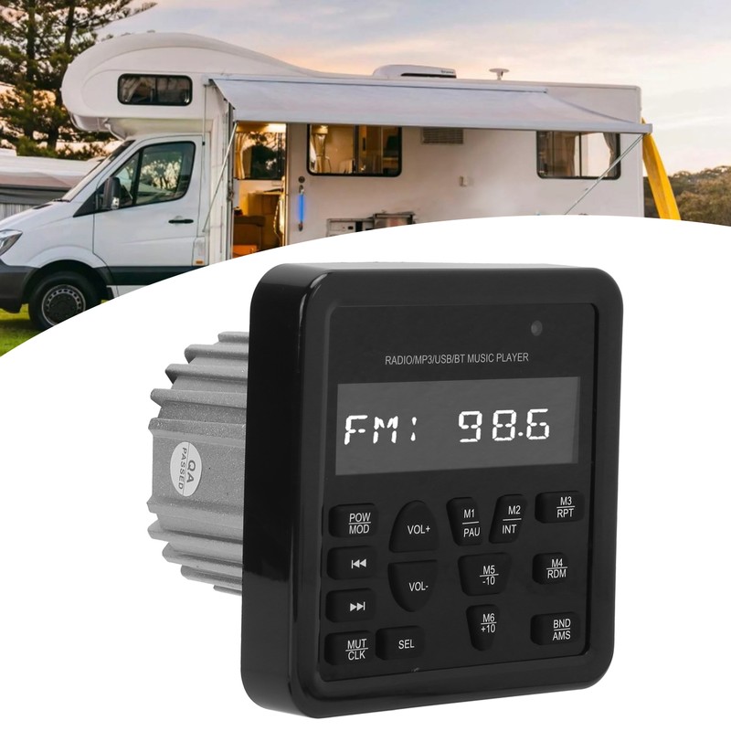 Bluetooth MP3 Player USB Radio Sound System IP66 Waterproof for