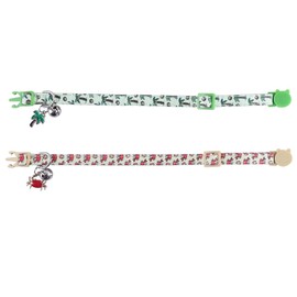 2 Pack Cat Collar with Bell Crab Coconut Tree Pendant Breakaway Adjustable Accessory for Cats Kitten Kitty