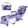 Beach Chair Cover Microfiber Good Water Absorption Side Pocket Design