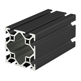 8020, 2020, 10 Series 2 Inch x 2 Inch T-Slotted Aluminum Extrusion DIY Extruded 80/20 Linear Slot Bar Rail (24" Long, Smooth, Black Anodize)