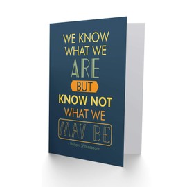 Wee Blue Coo QUOTE PHRASE PROSE SHAKESPEARE HAMLET ACT FOUR GREETINGS CARD