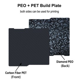 TMYPN 256x268mm Diamond PEO + Carbon Fiber PET Build Plate for Anycubic Kobra 3 Combo 3D Printer, 3D Printer Spring Steel Plate for Anycubic Kobra 3