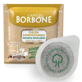Caffè Borbone 300 Coffee Pods Borbone Blend Gold 44 MM ESE Filter Paper Eco-Friendly Packaging