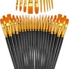 Paint Brushes Set, 5 Pack 50 Pcs Round-Pointed Tip Paintbrushes