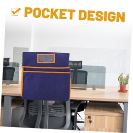 Operitacx Chair Back Organiser Chair Bag Chair Seat Cushion Chair Back Cover with Pocket Office Pockets Chair Covers Desk Seat Cushion Bean Bags Back Support Cushion Children's Chair Orange Denim