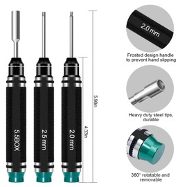 9Pcs RC Car Tools Kits Screwdriver Set, Pliers Socket Wrench Hobby Tools Kits for RC Car Drone Airplane Helicopter Vehicle Multirotors Models Repair Tool