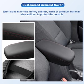 CDEFG Compatible with Toyota Corolla E210 Cross 2019-2023 2024 Central Armrest Armrest Lid Cover Scratch Protection Centre Console Faux Leather Touring Sports GR Hybrid Hatchback Accessories (Black)