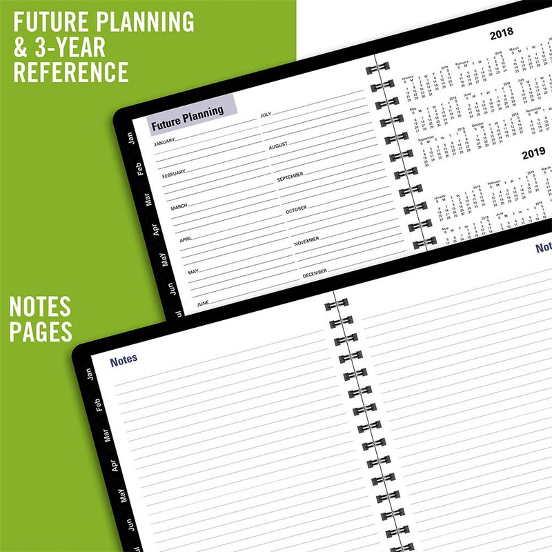 AT-A-GLANCE - Agenda semanal, Negro (01 Black), Large