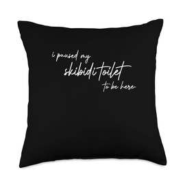 Skibidi toilet Tee, Birthday Boy Present for Kids, Adults Throw Pillow