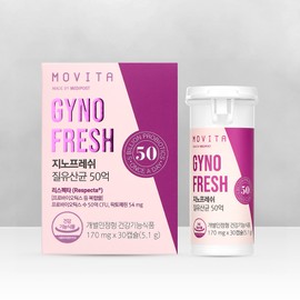 Ginofresh Movita 5 Billion Ginofresh Vaginal Lactobacillus Respecta Pregnant Women Gut Health Female Nutrition 30 Capsules, 1 Piece / 모비타 50억 지노프레쉬 질유산균 리스펙타 임산부 장건강 여성 영양제 30캡슐, 1개