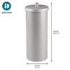 iDesign Freestanding Bathroom Toilet Paper Storage Holder with Lid for