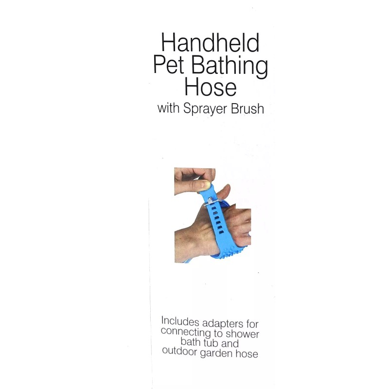 Duke's Handheld Pet Bathing Hose with Sprayer Brush