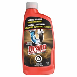 DRANO Drano Hair Buster Gel Remover, Drain Clog Remover and Cleaner for Shower or Sink Drains, 473ml