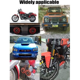 Electric Car Horn, 12V Super Loud Banhao High/Low Tone Twin Horn Kit with Red Protective Grill, Electronic Parts Modified Truck