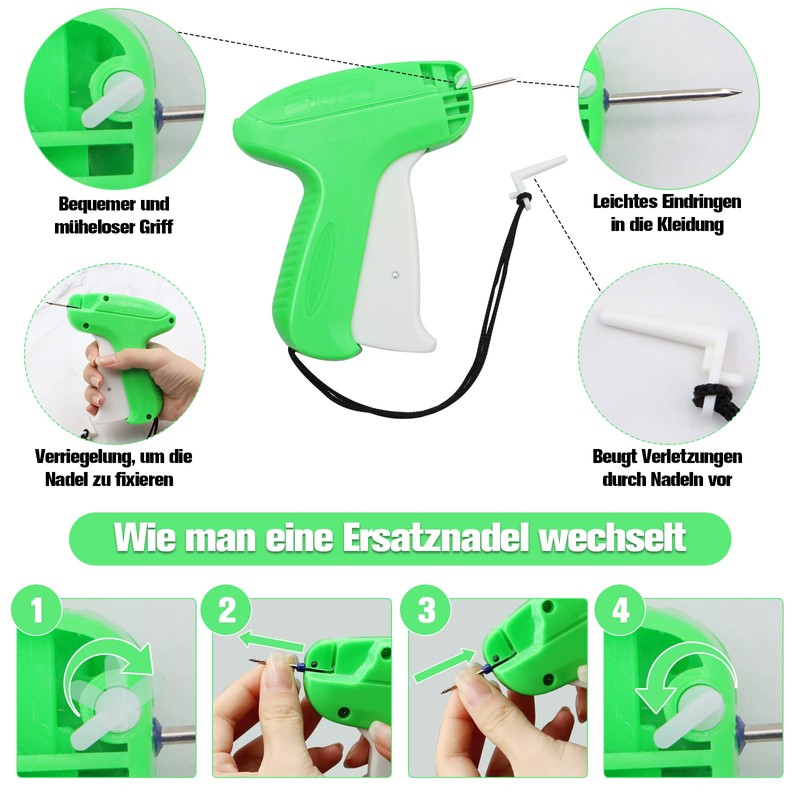 VEGCOO Labelling Gun, Clothing Price Gun with 5 Replacement Needles