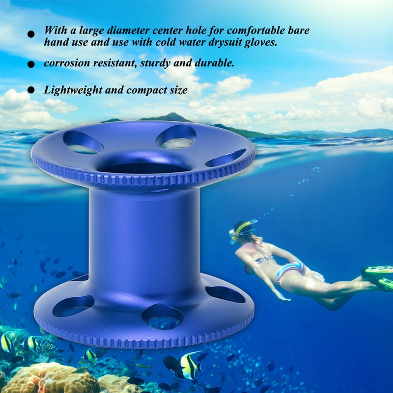 Aluminum Alloy Diving Finger Spool Reel Guideline for Freediving Snorkeling