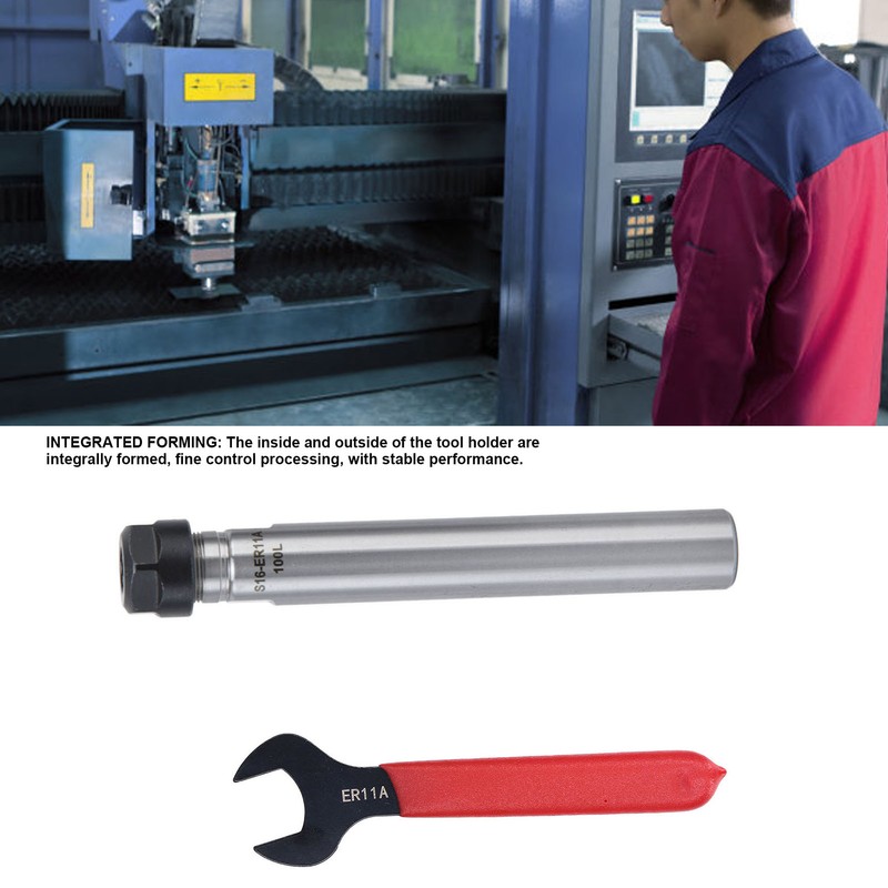 Straight Shank Tool Holder ER11 Collet Extension Rod CNC Lathe