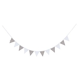 Roba 'Indi Bear' Bunting 12 Flags (2 m), Chain Length 3 M Baby & Nursery Decor Dove/White