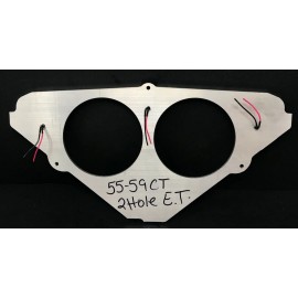 Dolphin Gauges 1955 1956 1957 1958 1959 Chevy Truck 2 Hole Gauge Dash Panel Engine Truned