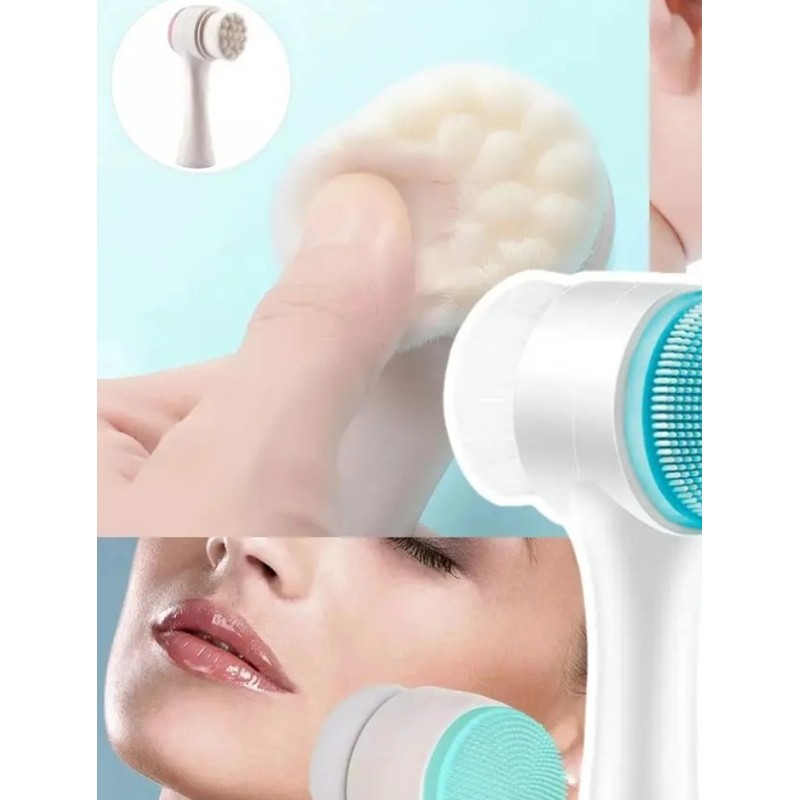 Cepillo Exfoliante Facial Suave Elimina Impureza Poro Acné F