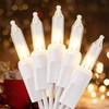 TIGOMOOV 50 Count Mini Clear White Christmas Lights-120V Plug-in End