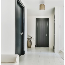 Malibu Luxe Semi-Flush Mount Ceiling Light, 8-Inch Ribbed Gold Metal Shade, Damp Rated Modern Lighting, Uses E26 Bulb for Bedroom, Hallway or Closet