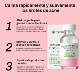 Loción Seca Para Acné, Weud Ácido Salicílico Azufre 29ml