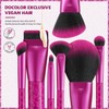 docolor Makeup Brushes 12PCS Pink Leopard Makeup Brush Set Premium