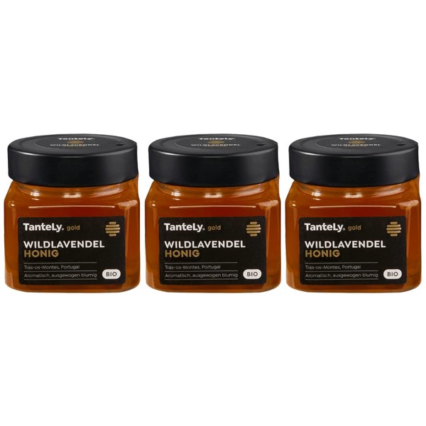TanteLy Organic Gold Wild Lavender Honey Set of 3 for