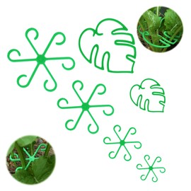 GEKIRO Plant Stem Supports for Indoor Plants, Reusable Monstera Plant Support, Plant Propagation Buddy, Sturdy Houseplant Accessories, Stable Leaf Buddy Plant Support Stakes, 6PCS Green