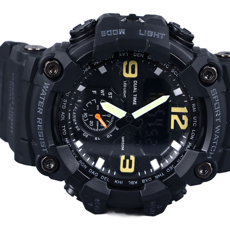 Men Digital Watch Waterproof Stopwatch Timing Date Display Alarm Clock
