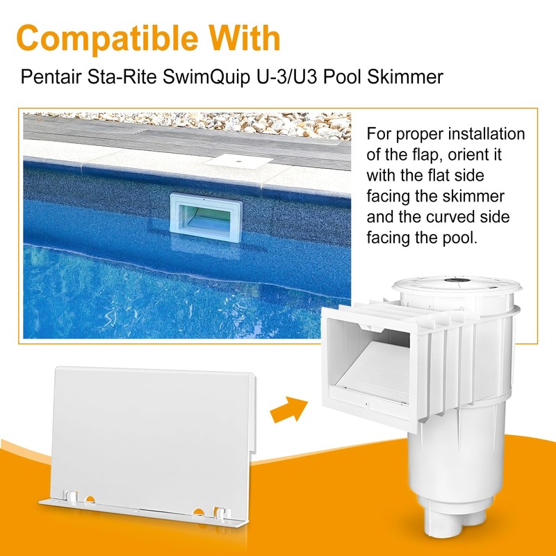 Porscan 08650-0022 Weir Assembly for Pentair Pool Skimmer - Hinged